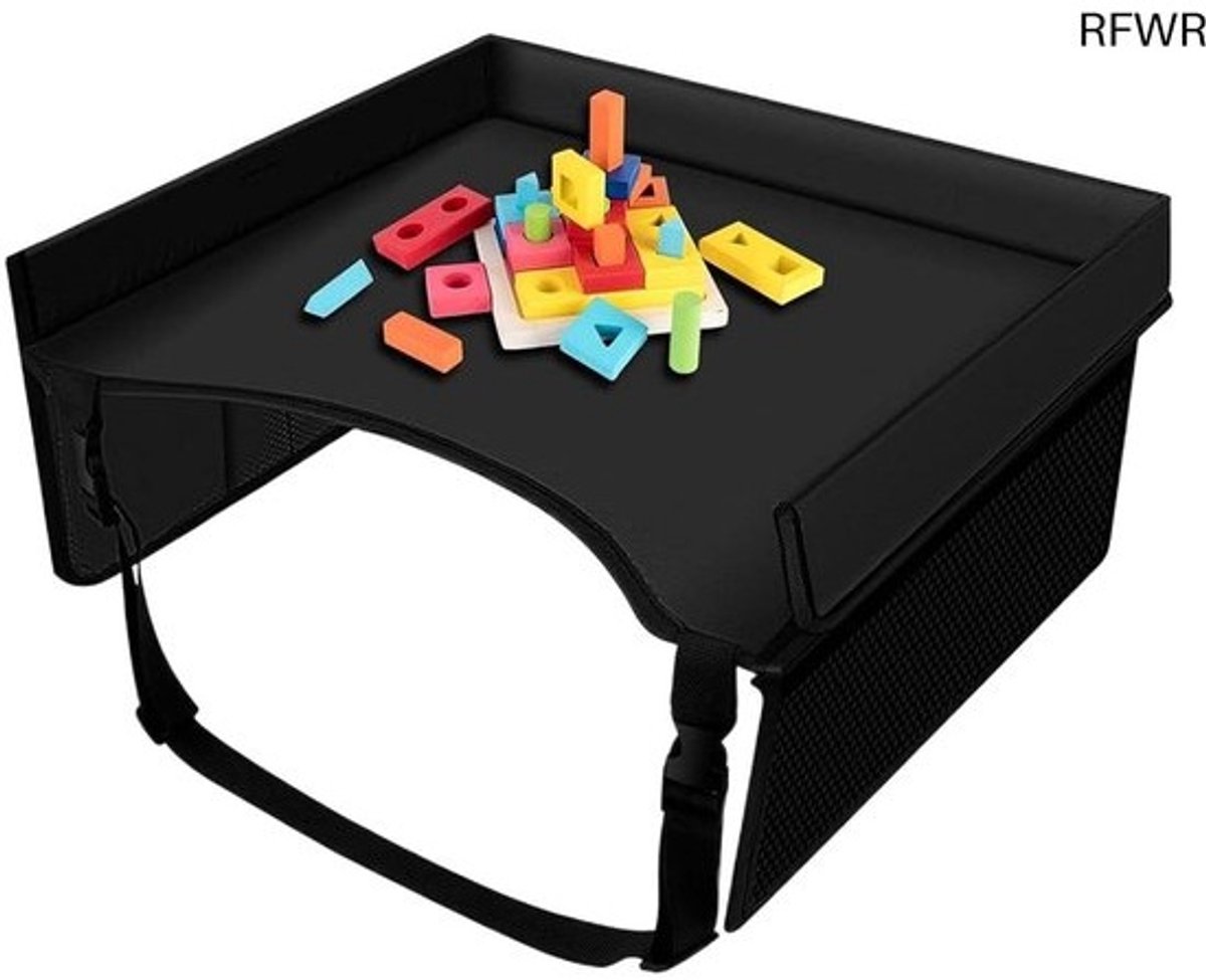 RFWR® Reistafel voor Peuters - Draagbare Schoottafel met Verstelbare Riem voor Auto en Vliegtuig