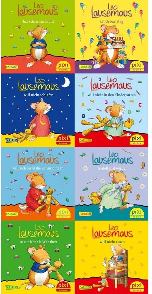 8 Delige Pixi Boeken Set: Nieuwe Verhaaltjes over Leo de Muis