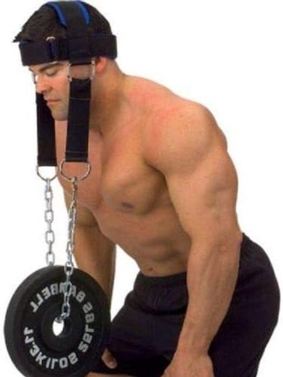 Verstelbaar Neukraag Harnas met Zware Metalen Ketting voor Nekspiertraining