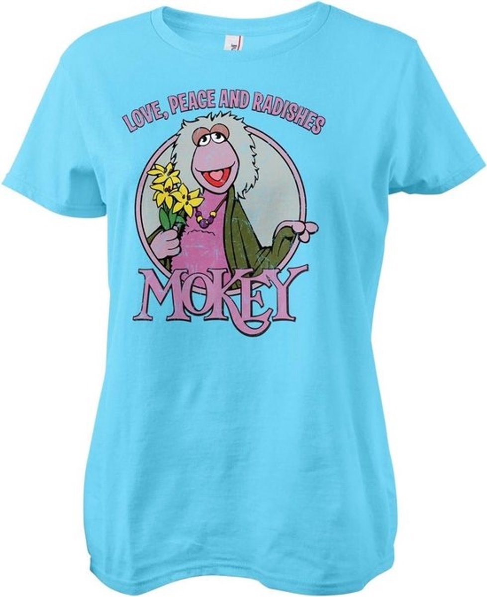 Dames T-shirt met 'Love Peace and Radishes' Print - Officieel Gelicenseerd