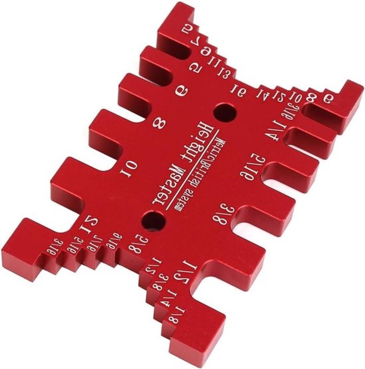 Zwaluwstaart Jig Tenon Remklauw voor Houtbewerking, Precisie Meetliniaal Laserweegschaal, Routerzaag Accessoire (Rood)