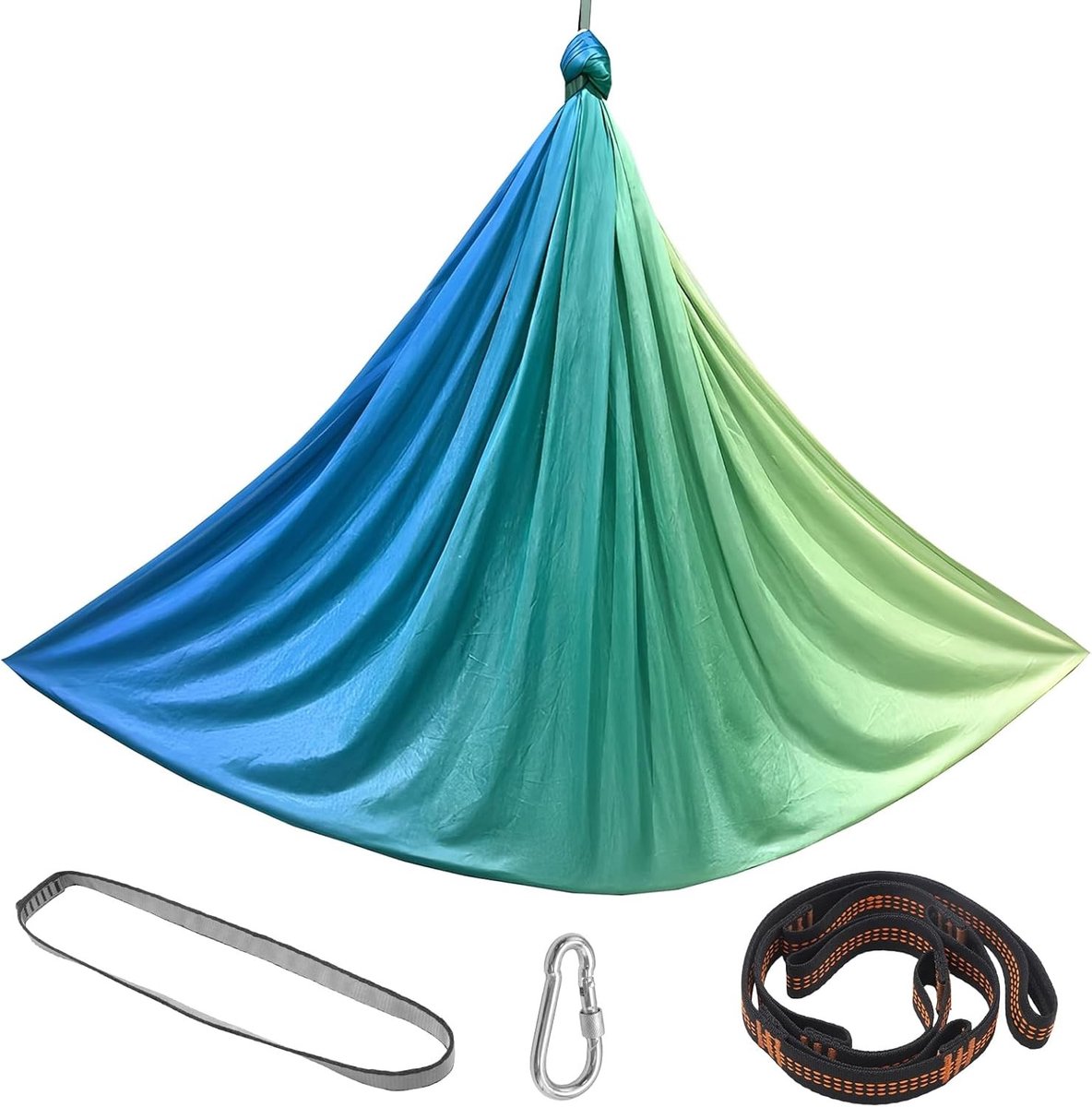 Comfortabele Aerial Yoga Set van 150 cm × 280 cm, Draagbare Sensory Swing voor Gezinnen en Buitenactiviteiten, Perfect voor Ontspanning en Beweging