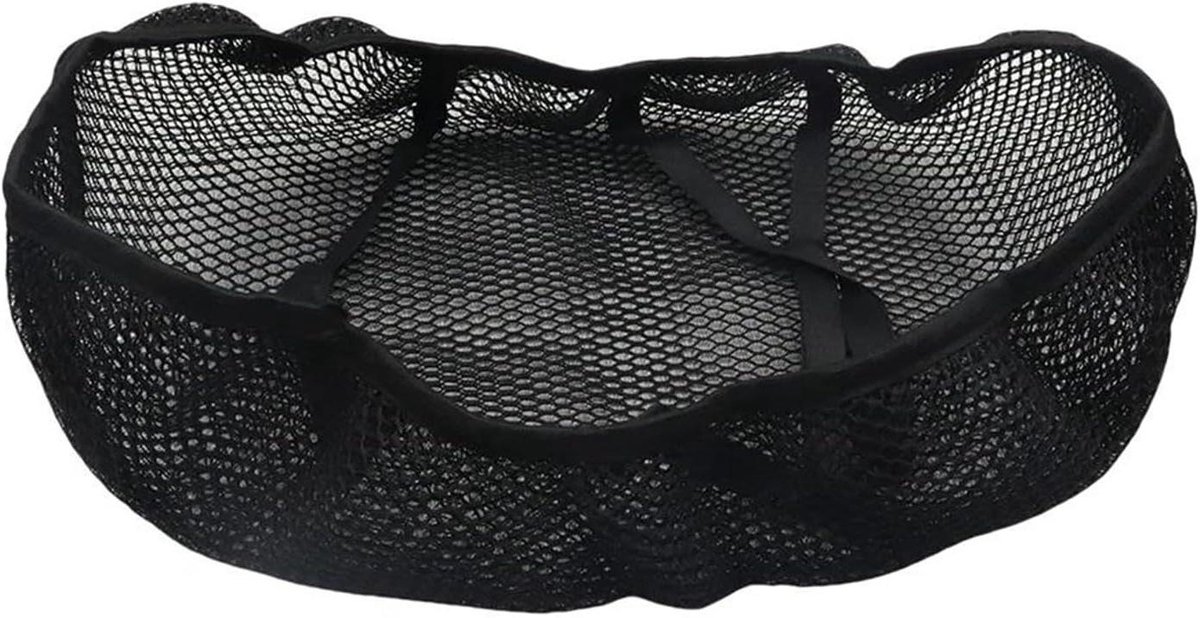 Motorfiets Zitkussen - Comfort Kussen - Lang Zitten - 3D Mesh Stof - Universele Pasvorm - Zwart