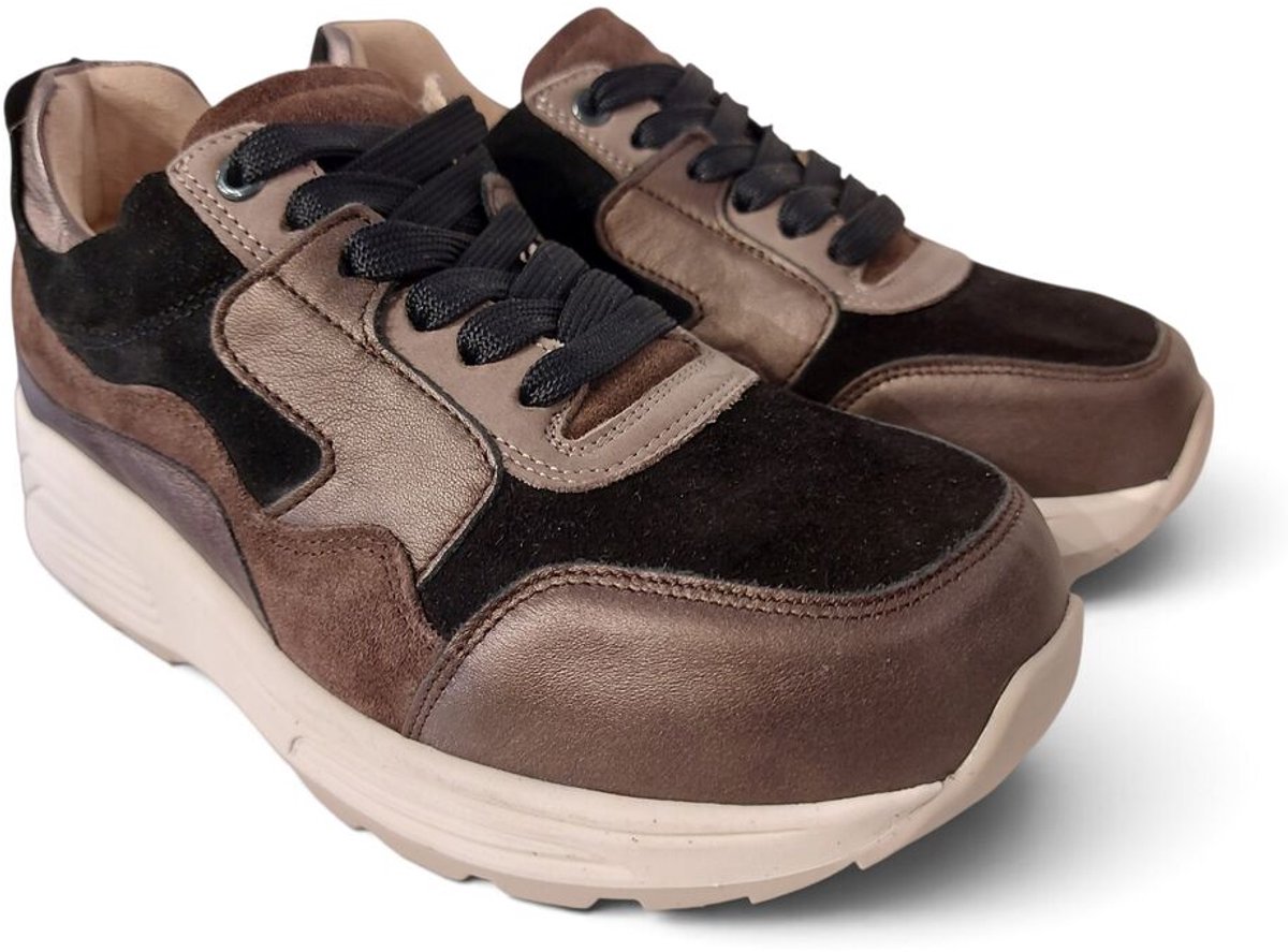 Xsensible Nimco Sneaker 7005 Esther 70405.2.360 Wijdte KX Dark Brown Combi