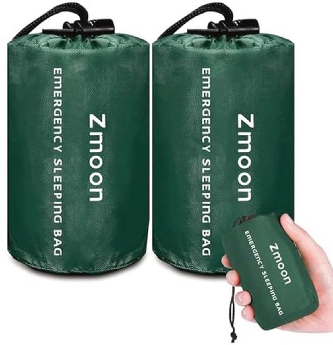 Lichtgewicht Noodslaapzakken 2 Stuks voor Kamperen en Outdoor Activiteiten