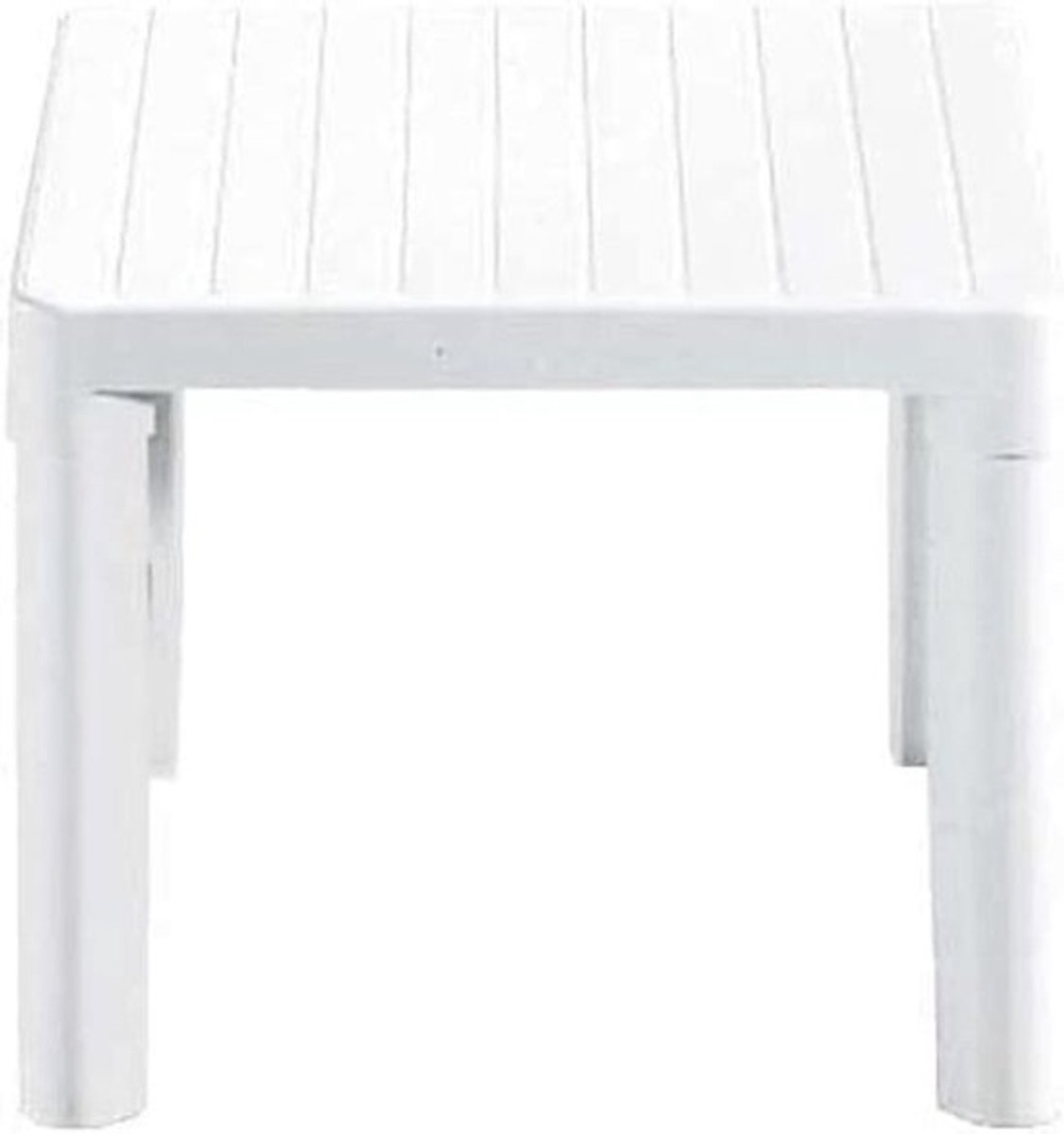 Salontafel voor buiten - Witte kunsthars tafel 47 x 47 x 38 cm