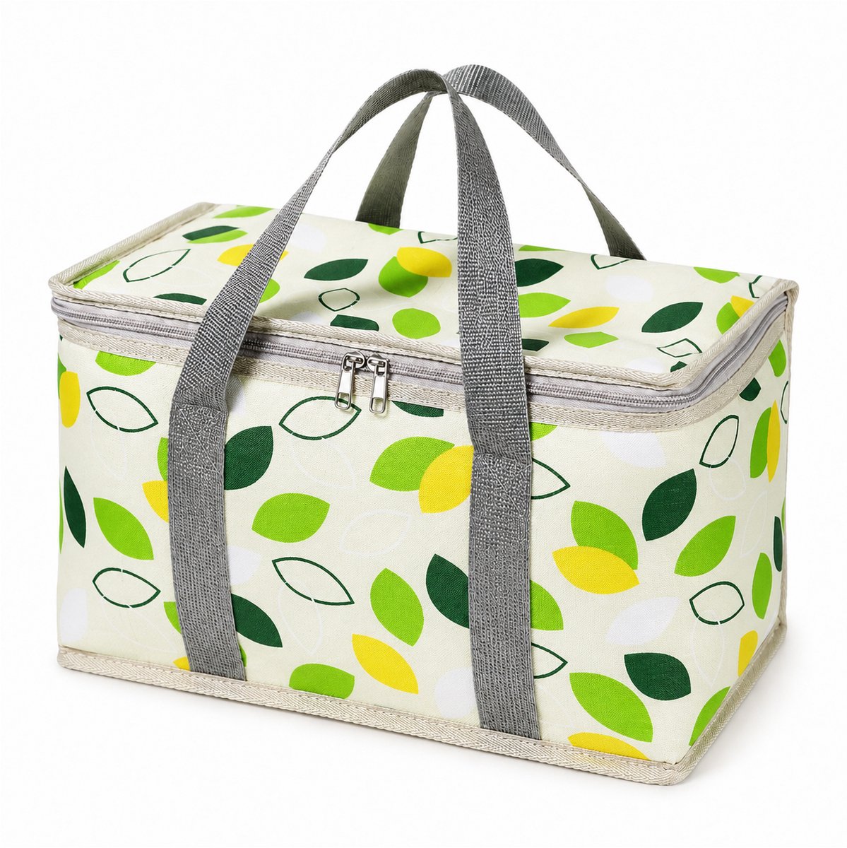 Ulisem - Koeltas - Geïsoleerde Koeltas - Picknick Koeltas - Thermotas met Ritssluiting - Houdt Warm en Koud - Voor Strand Picknick Boodschappen en Outdoor - 35 × 20 × 20 cm - Groen