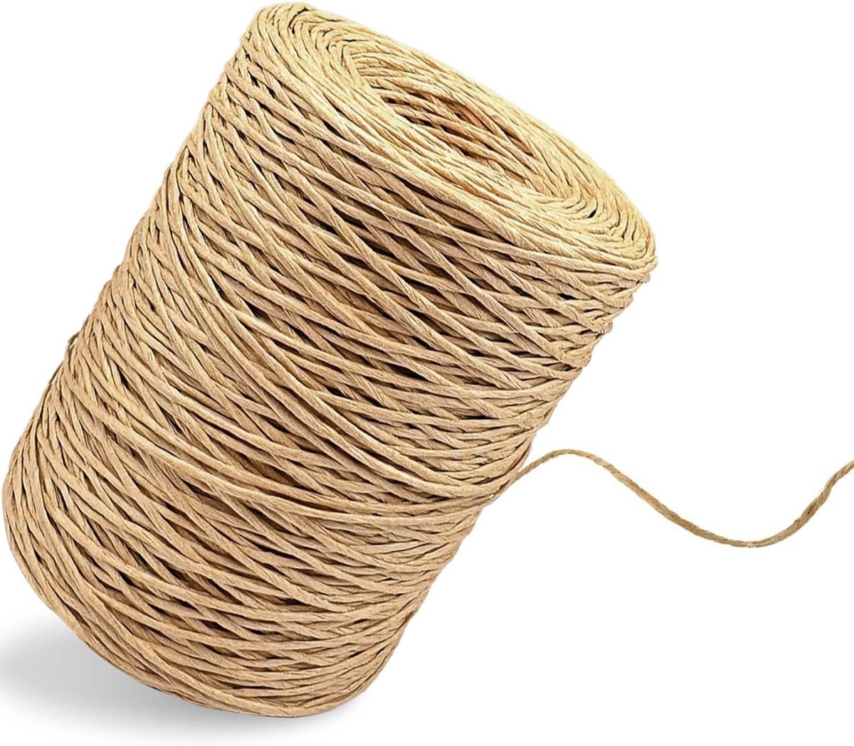 Papierdraad voor Creatieve Projecten, 200m 2mm Natuurlijk Papierdraad voor Bloemstukken, Verpakkingen en Ambachten