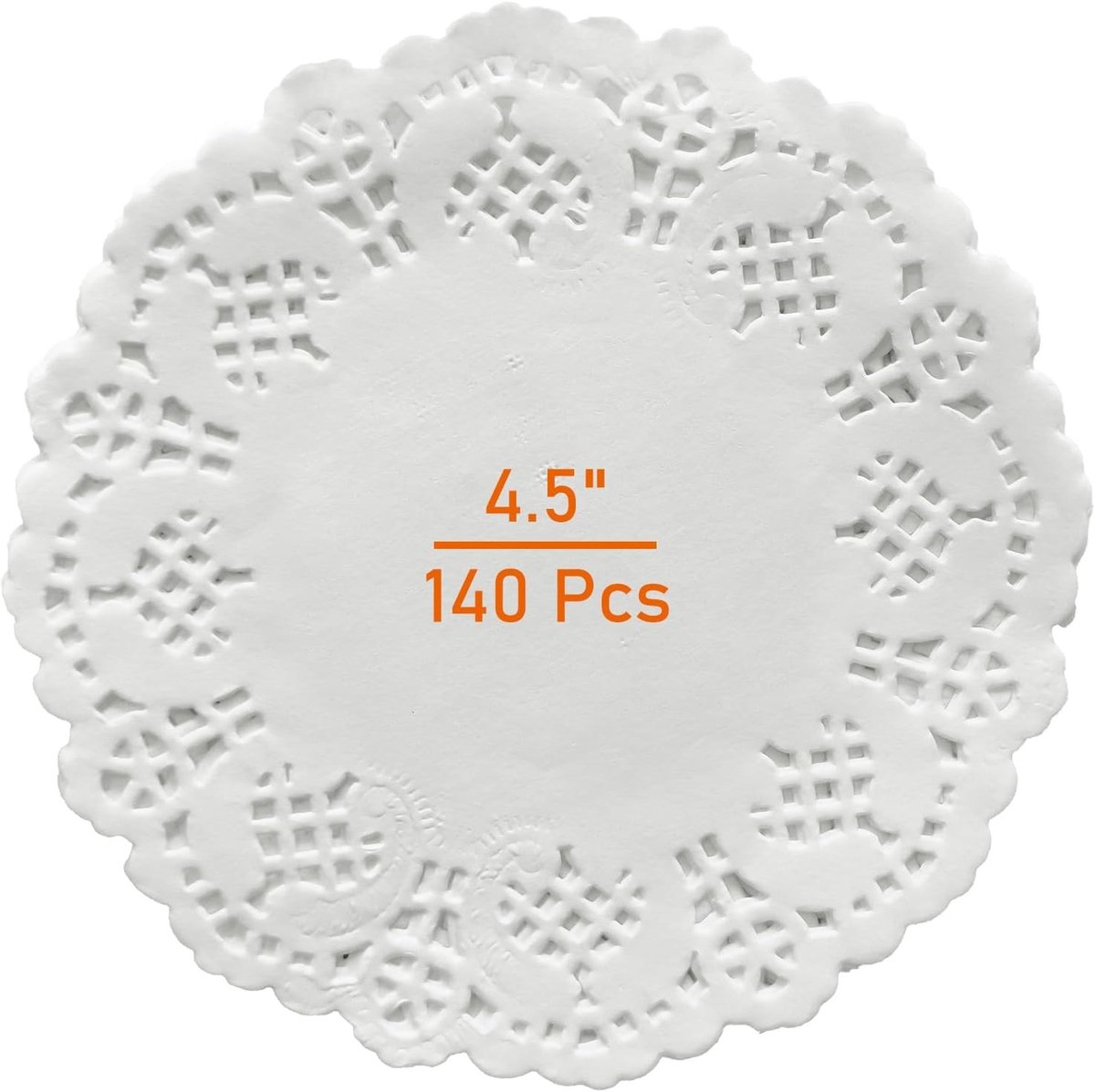Ronde witte papieren doilies - 140 stuks - decoratieve placemats voor buffetten, taarten en bruiloften - 4,5 inch