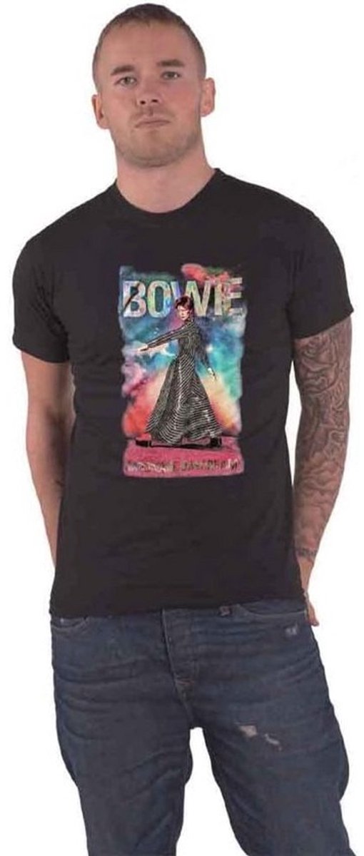 Unisex T-Shirt met Glitteropdruk Muziekicoon Zwart Officieel