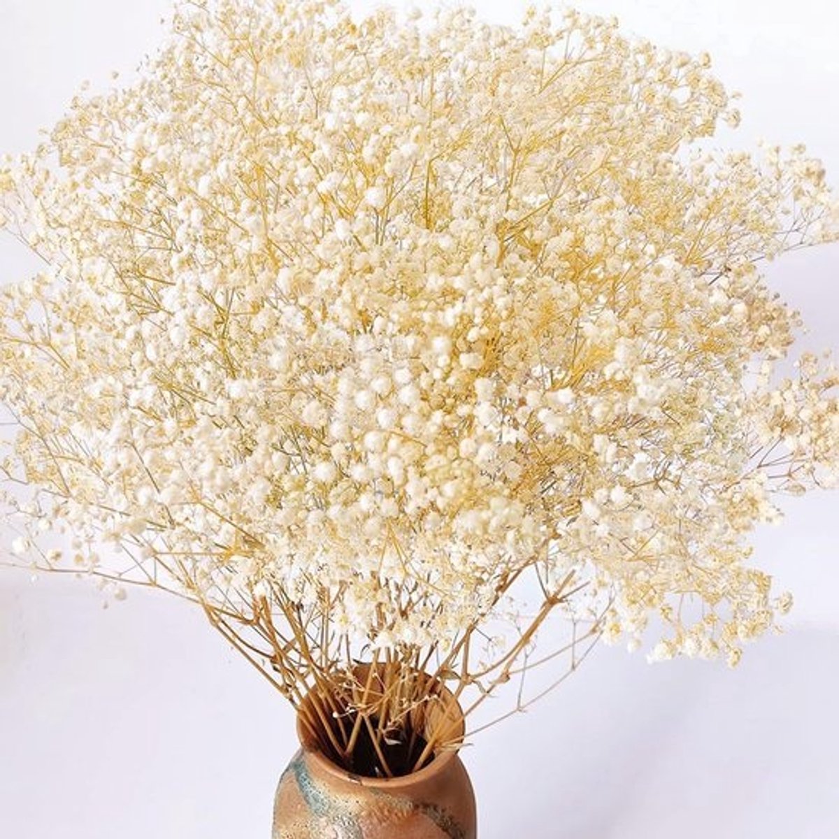 Gedroogde Baby's Adem Bloemen in Bulk - 3000+ Natuurlijke Gipskruid Takken Wit (44 cm)