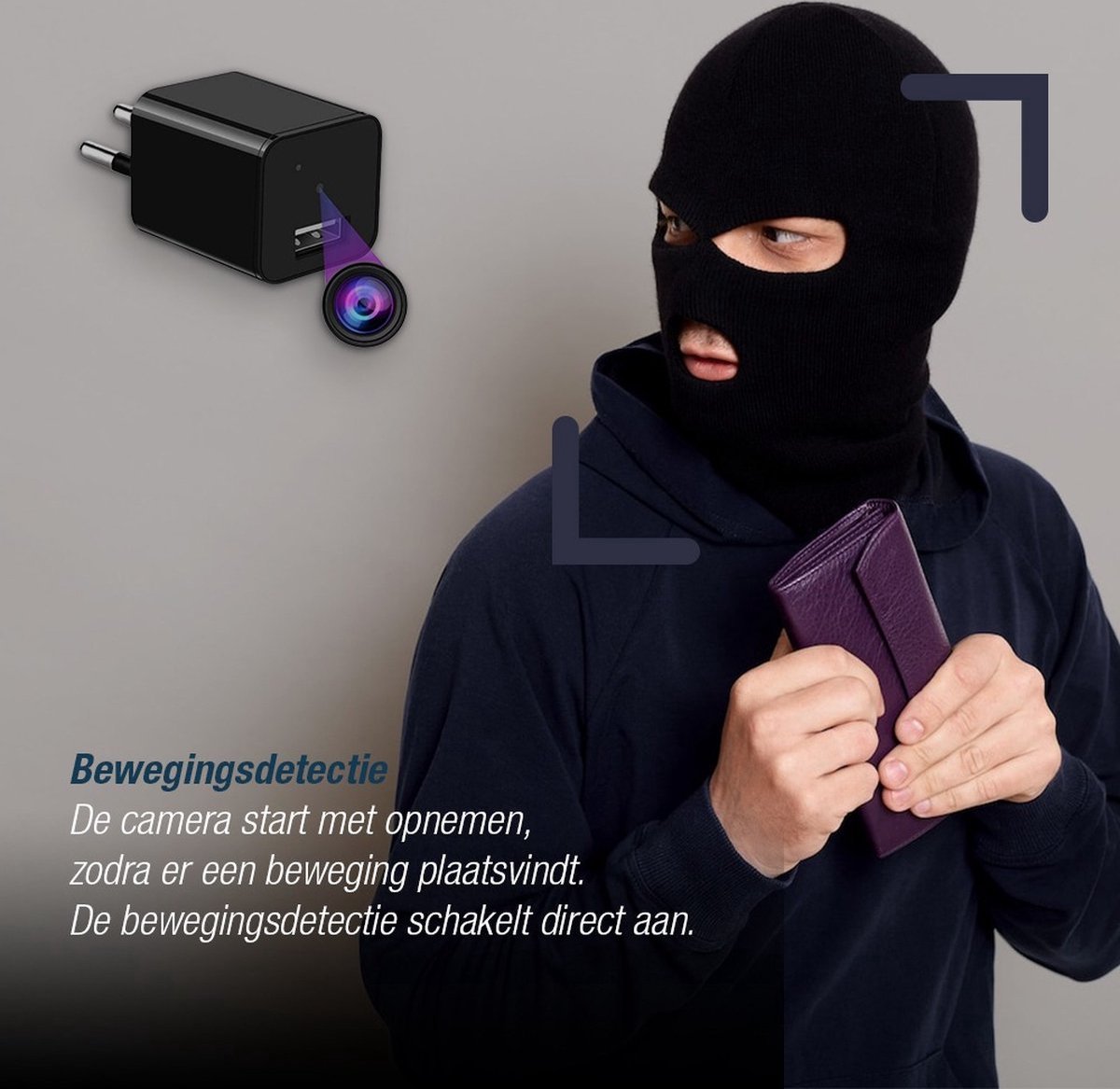 Verborgen Spy Camera USB Oplader - 1080P - Plug & Play Zonder App - Offline Beveiligingscamera