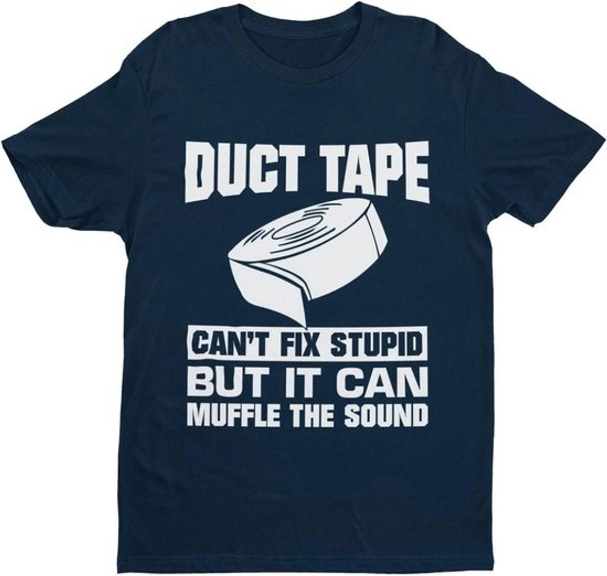 Grappig T-shirt met ducttape print voor heren en dames