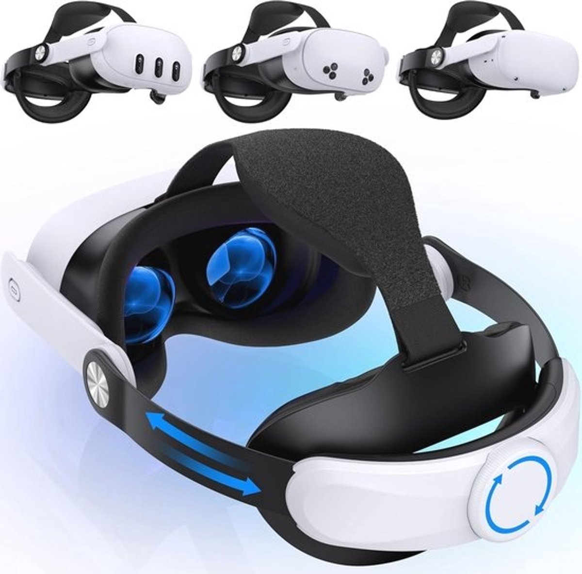 Comfortabele Batterij Hoofdband voor Oculus Quest 2/3/3S - Elite Riem voor VR Gaming