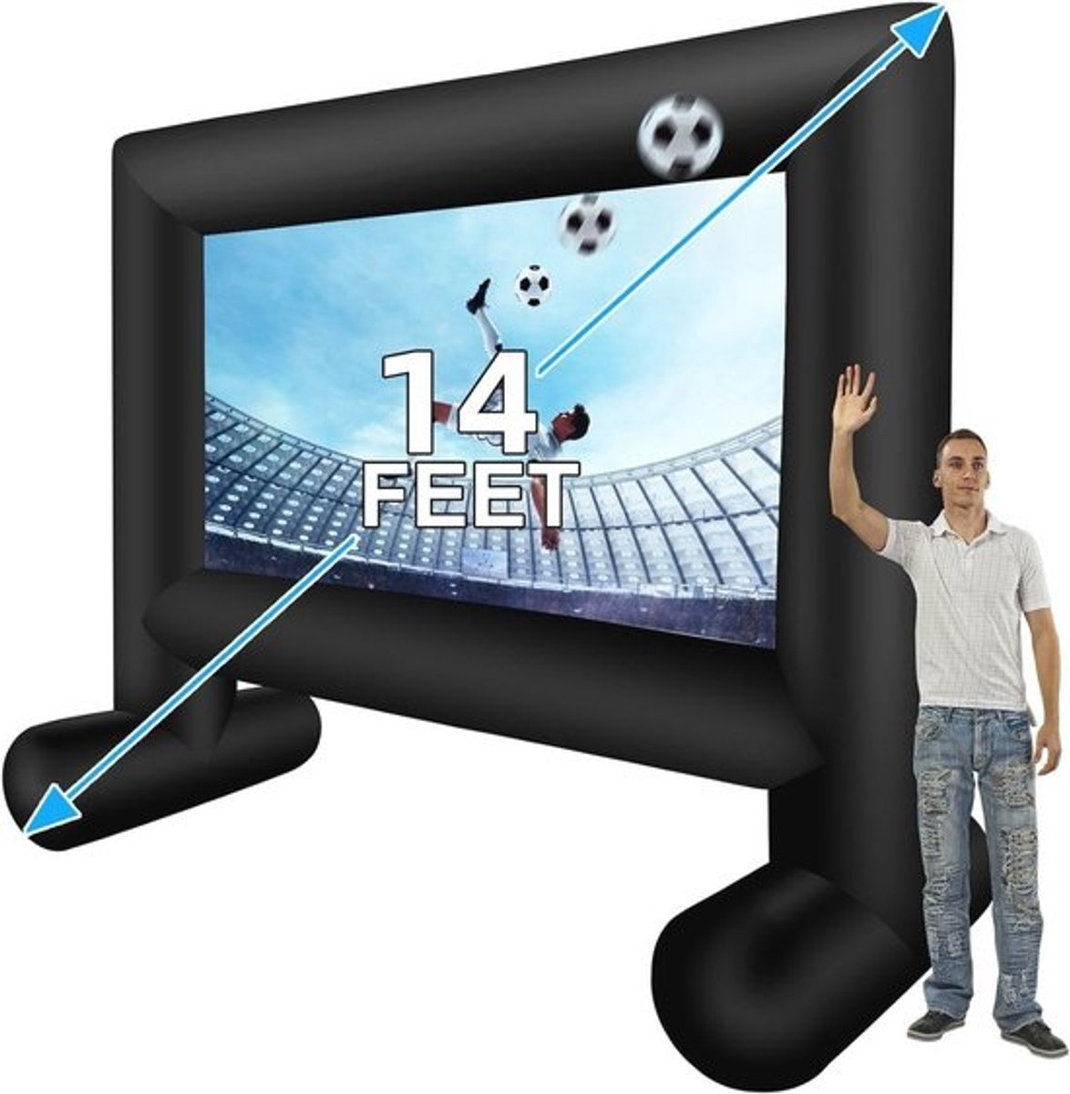 Opblaasbaar Projector Filmscherm 14 FT voor Buiten - Perfect voor Filmavonden en Feesten