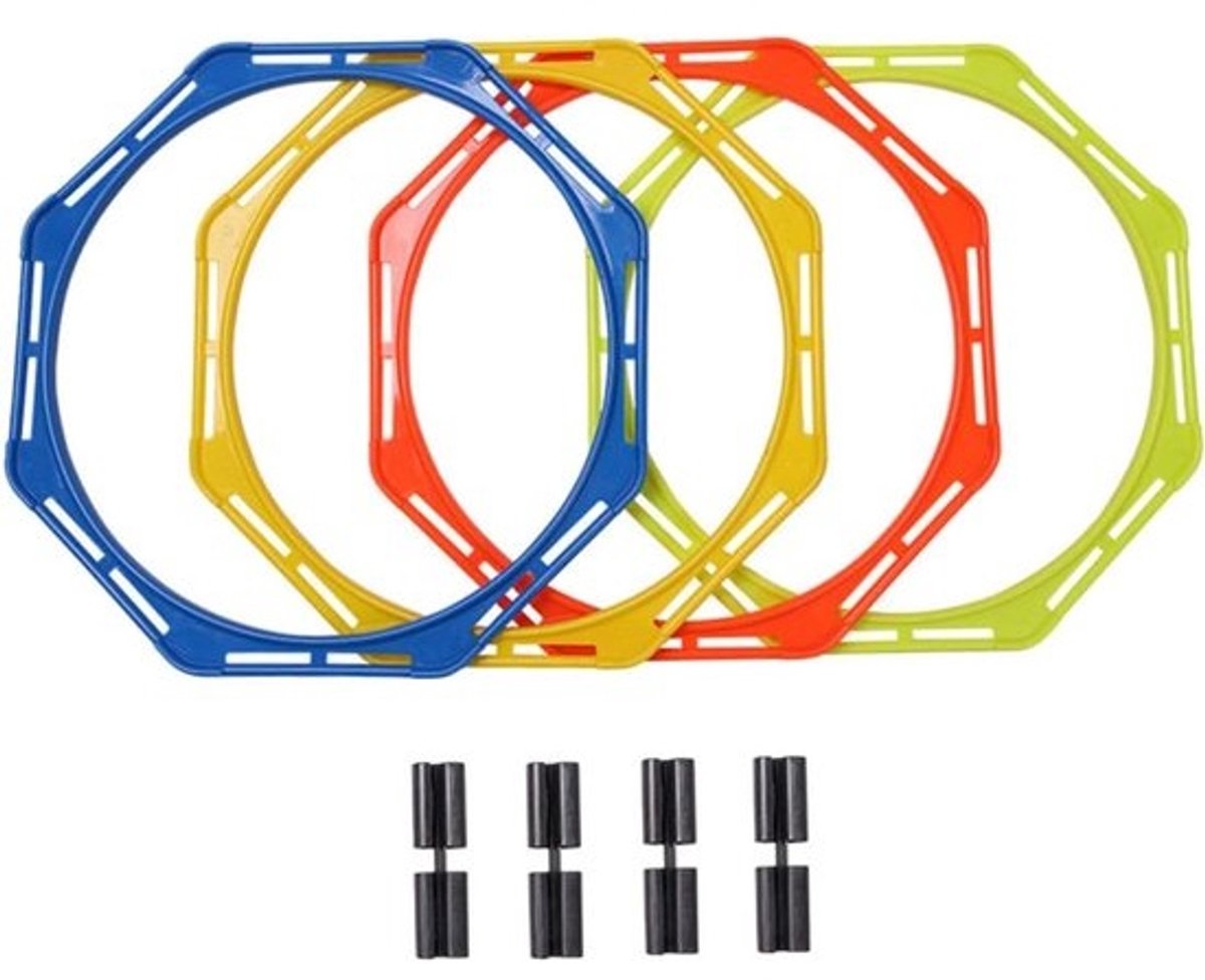 Agility Ringen - Trainingsringen Voetbal - Sport Training - Verstelbaar Ontwerp - 39x39x1cm - Helder Gemengd