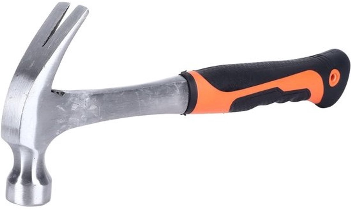 Stalen Klauwhamer - Multifunctionele Hamer - Thuis en Industrie - Antisliphandgreep - 45 cm - Zilver