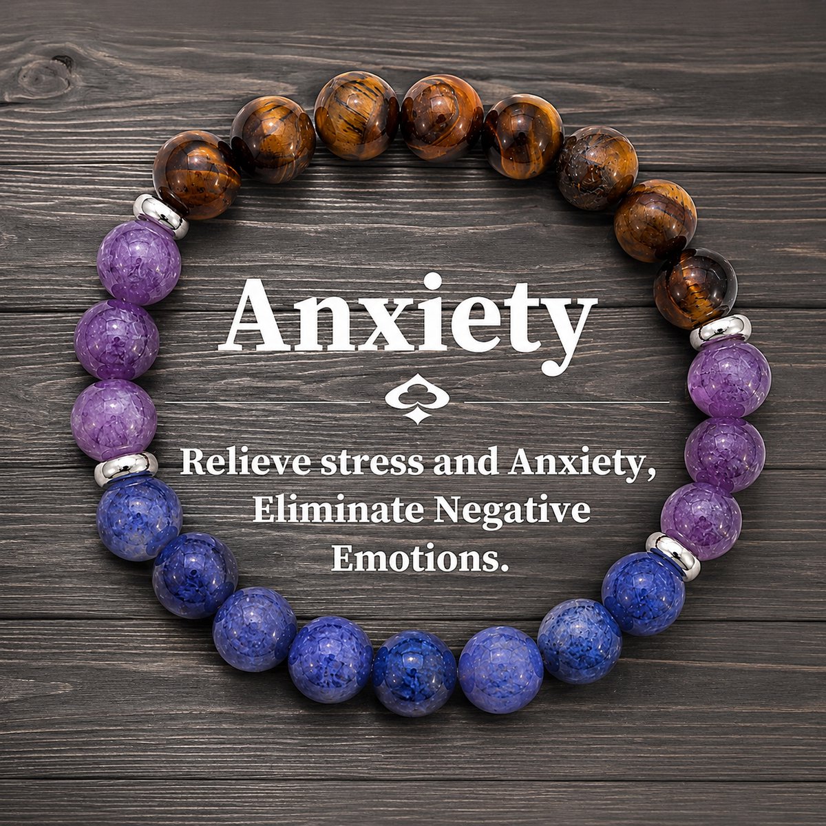 Kralen armband - geluksarmband - geluksbrenger - 19 cm - Anxiety 1 stuks