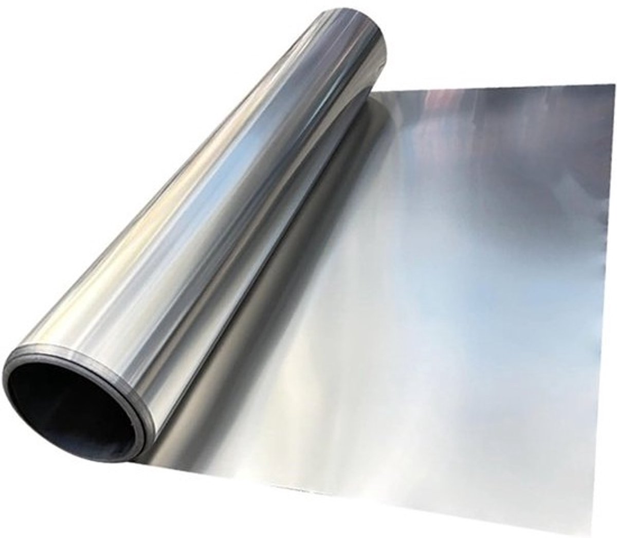 Roestvrijstalen rol - Metaalplaat folie - Bouw en ambacht - 0.1mm dikte - 0.6m x 20m - Zilverkleurig