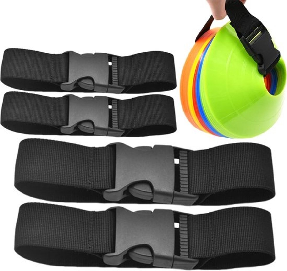 Kegelriemen Set - Trainingsaccessoires - Sport Organiseren - Herbruikbaar Ontwerp - 40 cm Lengte - Meerkleurig