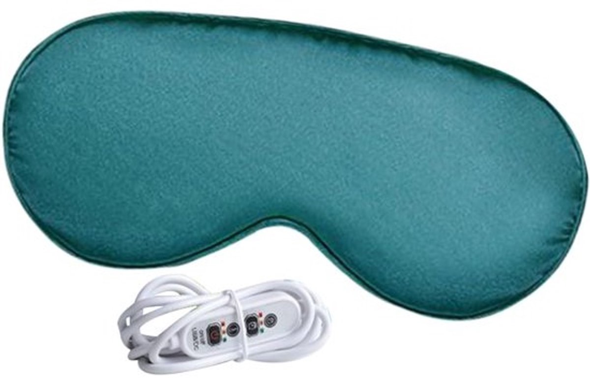 Verwarmd Oogmasker - Warmtekompres Ogen - Ontspanning Slaap - Drie Warmtestanden - 20 x 10 cm - Zwart