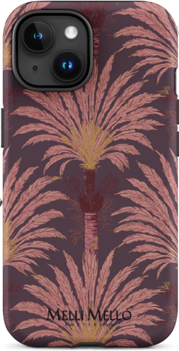 Melli Mello Telefoonhoesje Crimson Palm (Tough Case) - Apple iPhone 15