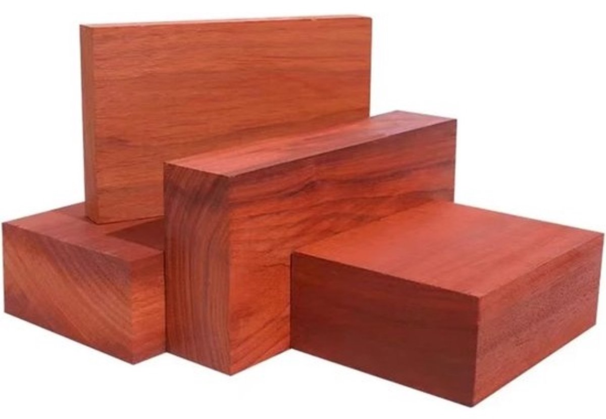 Houten Plank - Massief Hout - Doe-het-zelf Projecten - Natuurlijk Materiaal - 50x15x2 cm - Roodbruin