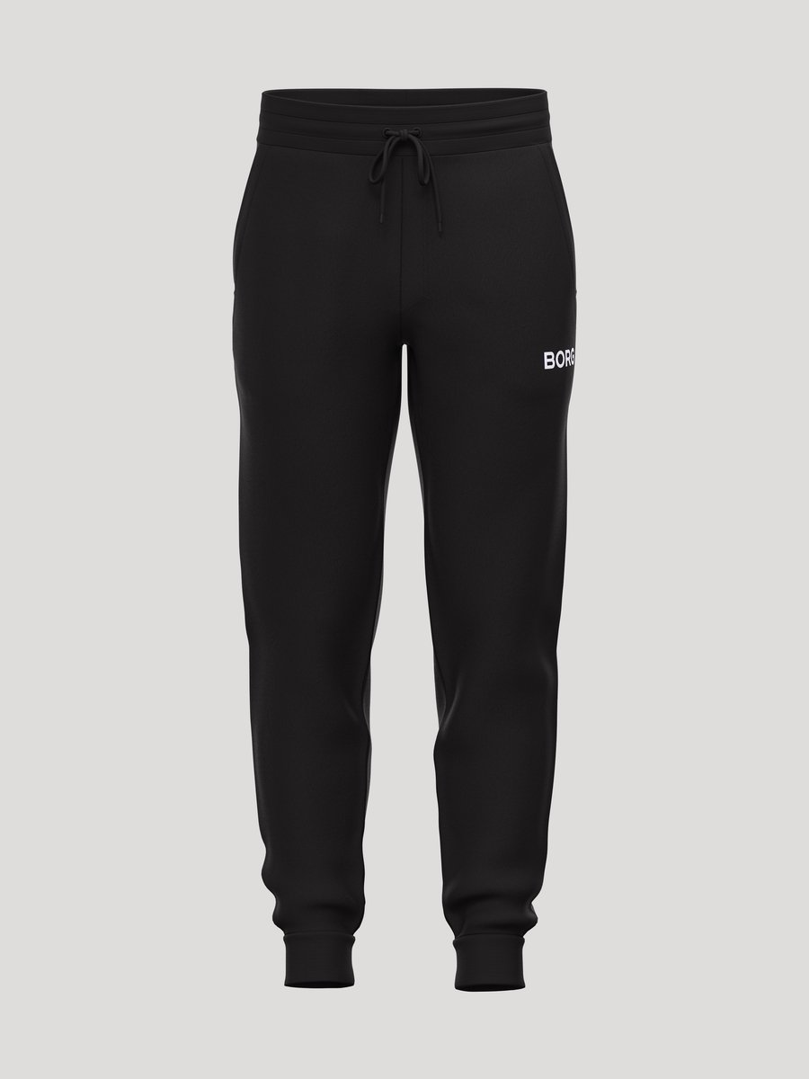 Björn Borg Essential 3 Joggingbroek Heren Lange Sportbroek Mannen - Katoen - Zwart - Maat XXL