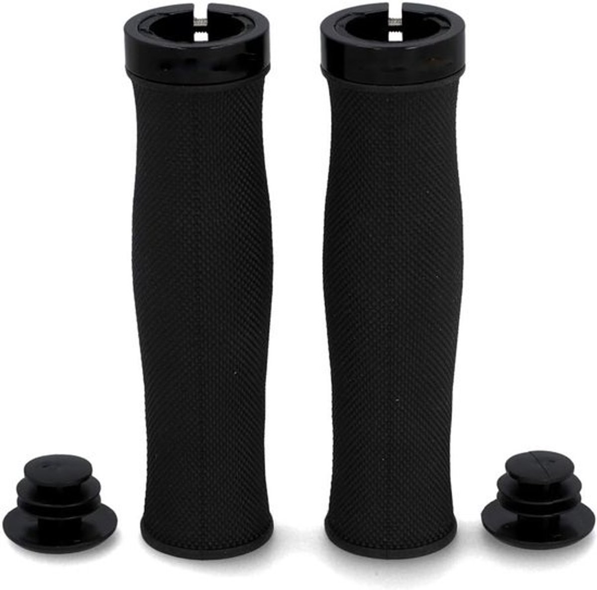 Fietsstuur handvatten - Ergonomische grips - Comfortabel fietsen - Aangenaam materiaal - Normaal - Zwart