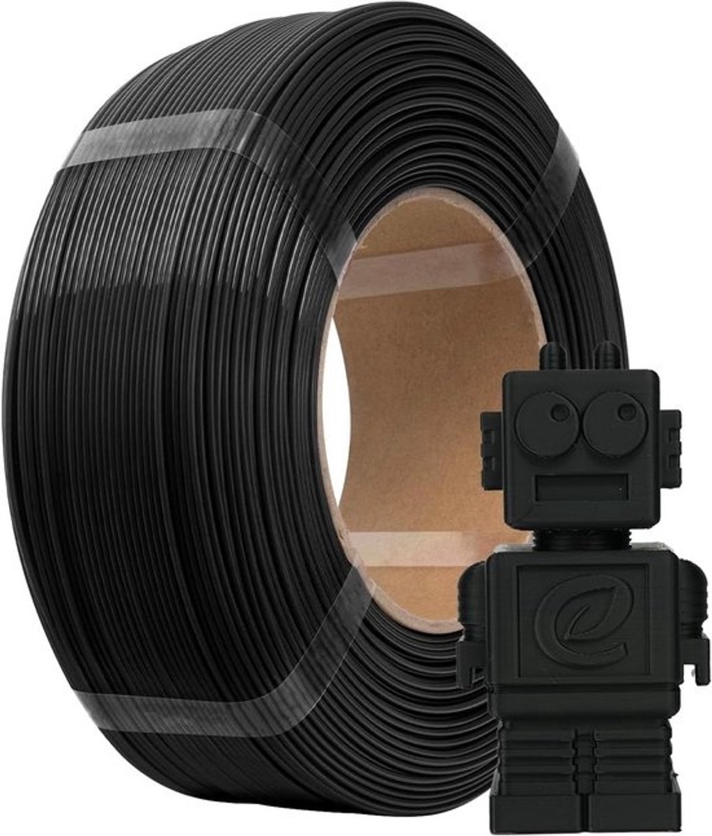 eSUN PLA Refill Filament 1.75mm, Spoolless 3D Printing Filament Size Accuracy +/- 0.05mm, 1KG Spool (2.2 LBS) Fast PLA Filament for High Speed Printers (Black, 1kg)
