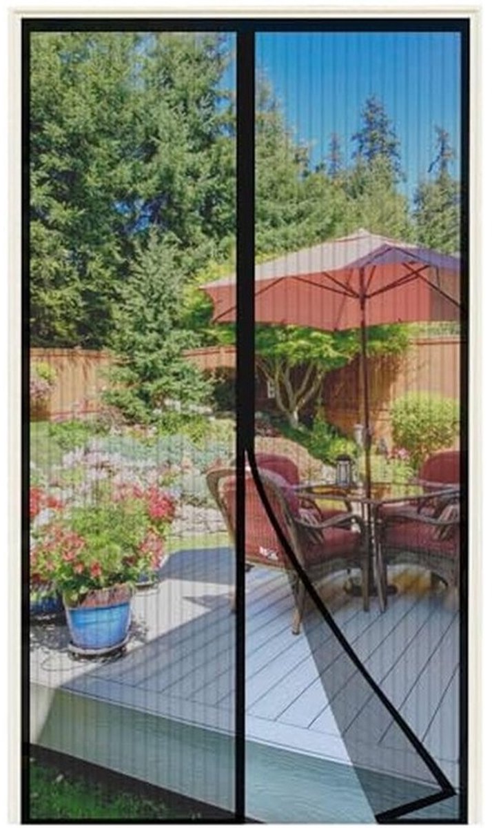 Vliegengaas voor Balkondeur 90 x 210 cm - Insectenbescherming Zonder Boren