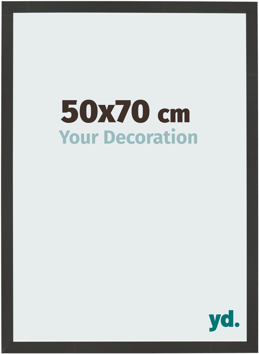 Your Decoration - Fotolijst 50x70 cm - MDF - Zwart Houtnerf - Bologna