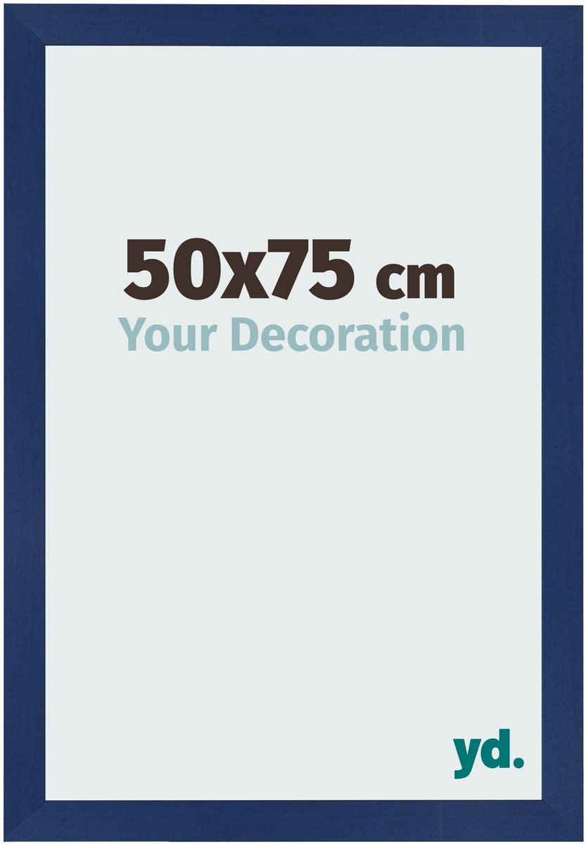 Your Decoration - Fotolijst 50x75 cm - MDF - Donkerblauw Geveegd - Bologna