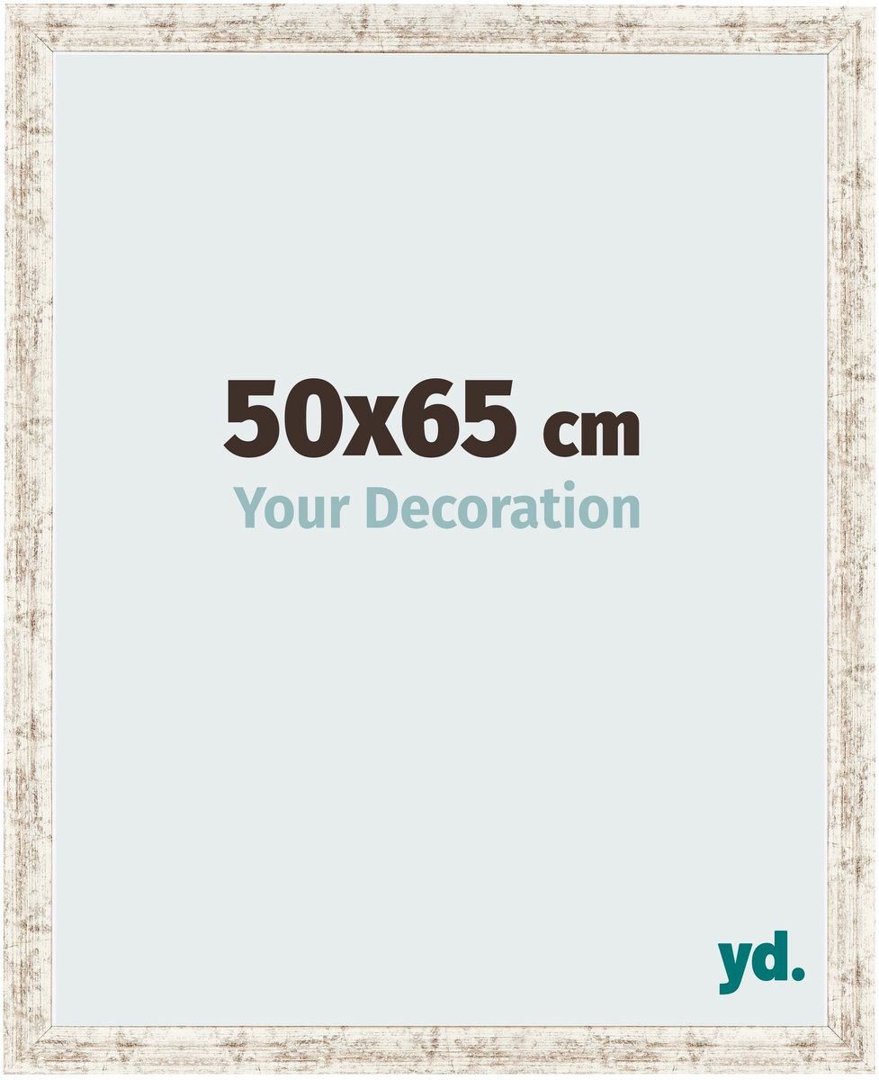 Your Decoration - Fotolijst 50x65 cm - MDF - Wit Vintage - Bologna