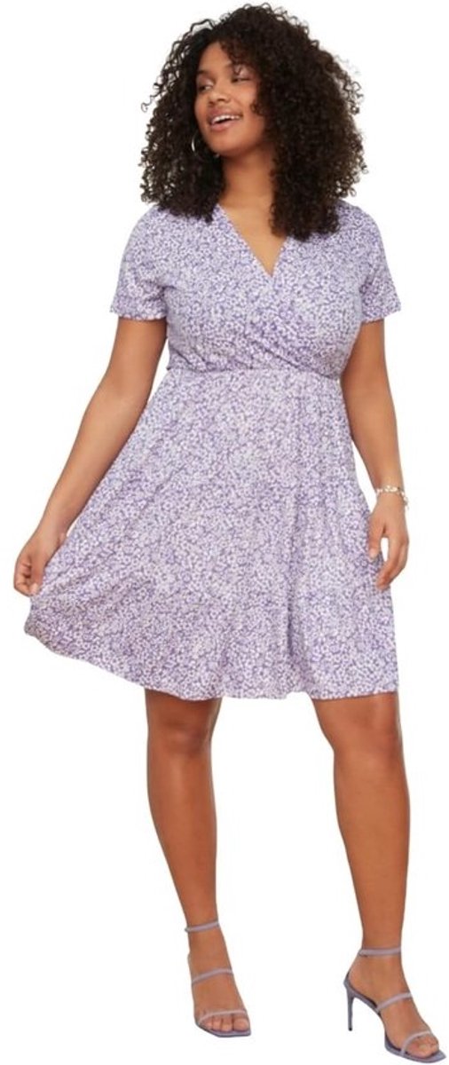 Plus Size A-lijn Jurk Dames Kort Gebreid Comfortabel