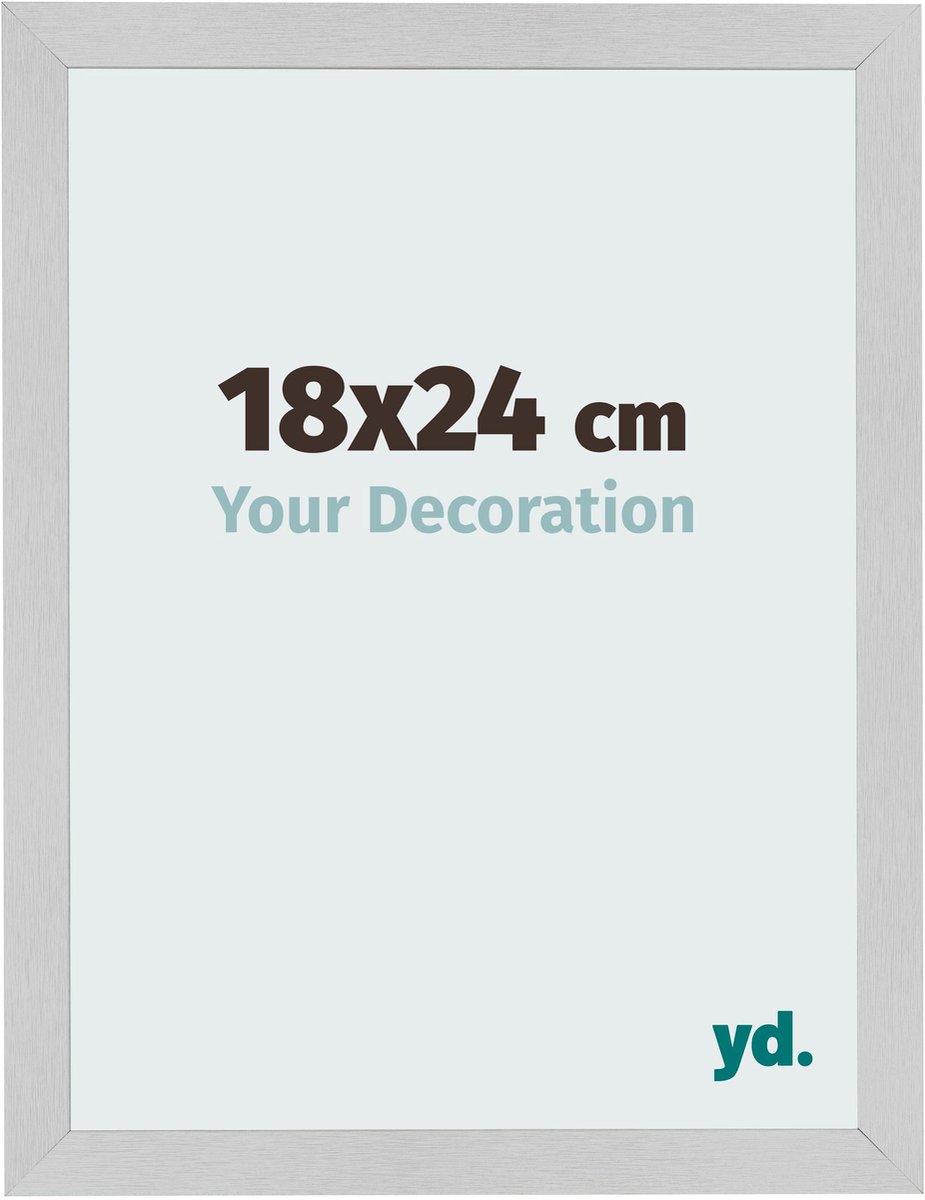 Your Decoration - Fotolijst 18x24 cm - MDF - Edelstaal - Bologna