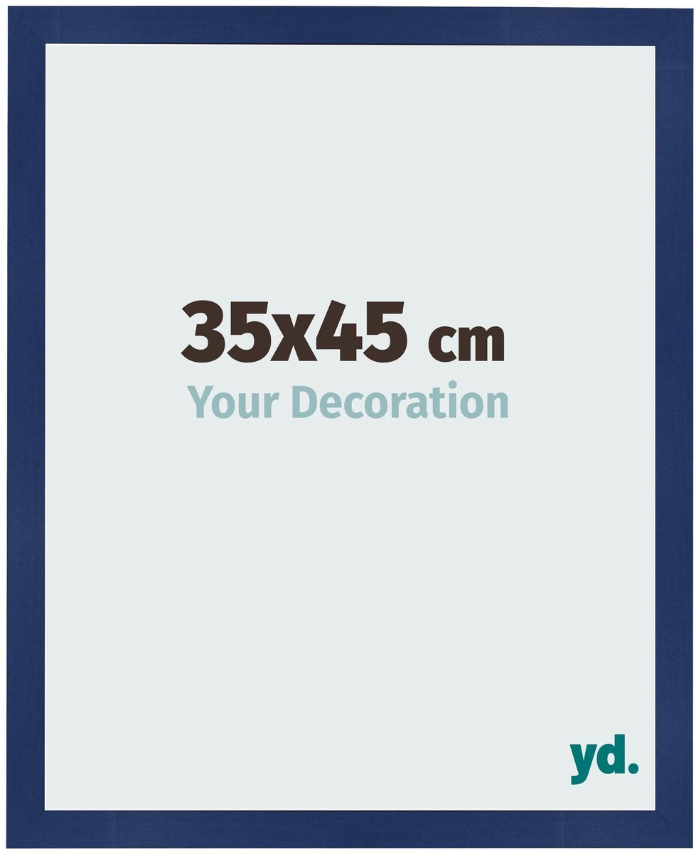 Your Decoration - Fotolijst 35x45 cm - MDF - Donkerblauw Geveegd - Bologna