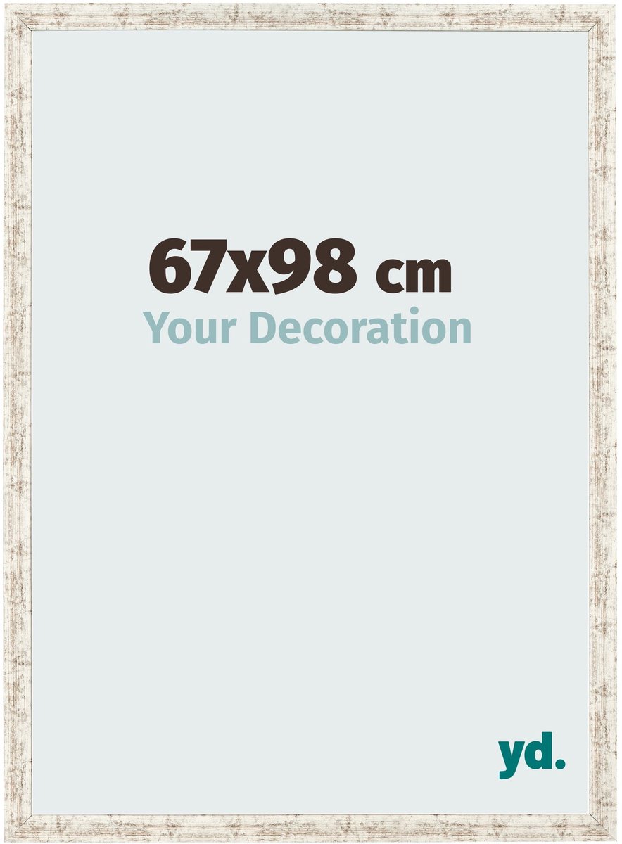 Your Decoration - Fotolijst 67x98 cm - MDF - Wit Vintage - Bologna