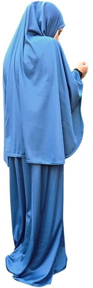 Gebedsset voor Dames, Tweedelig (Khimar + Rok), Universele Maat