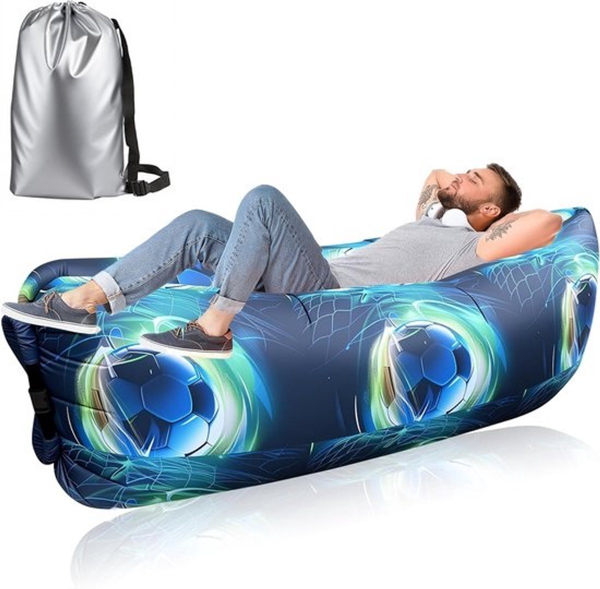 Opblaasbare Loungebank voor Camping, Strand en Festivals - Luchtbed Relaxstoel