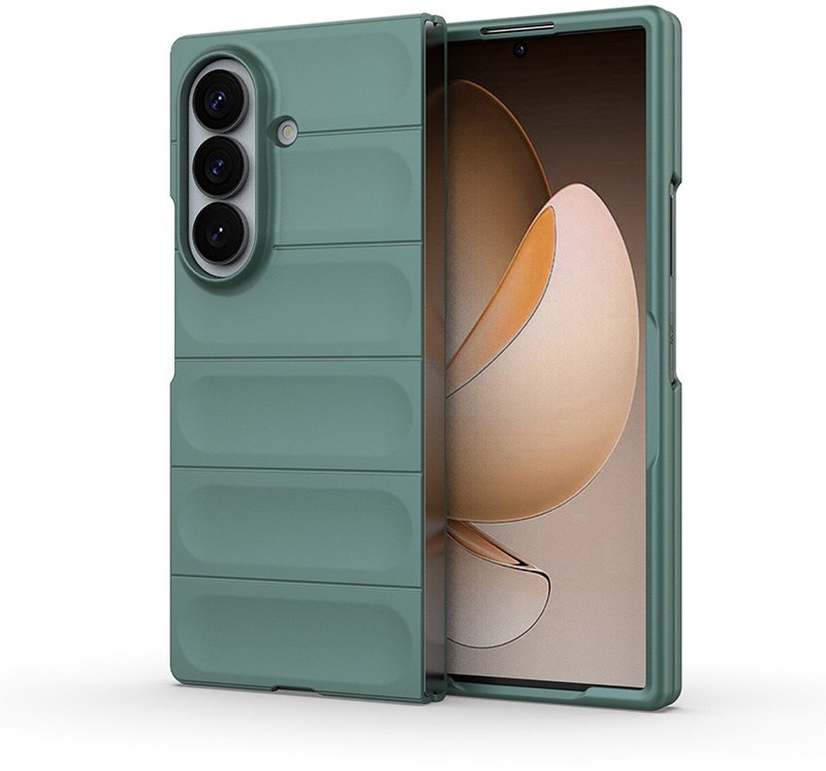 MobyDefend Hoesje - Geschikt voor Samsung Galaxy Z Fold 8 Ultra - TPU Gripcase - Groen