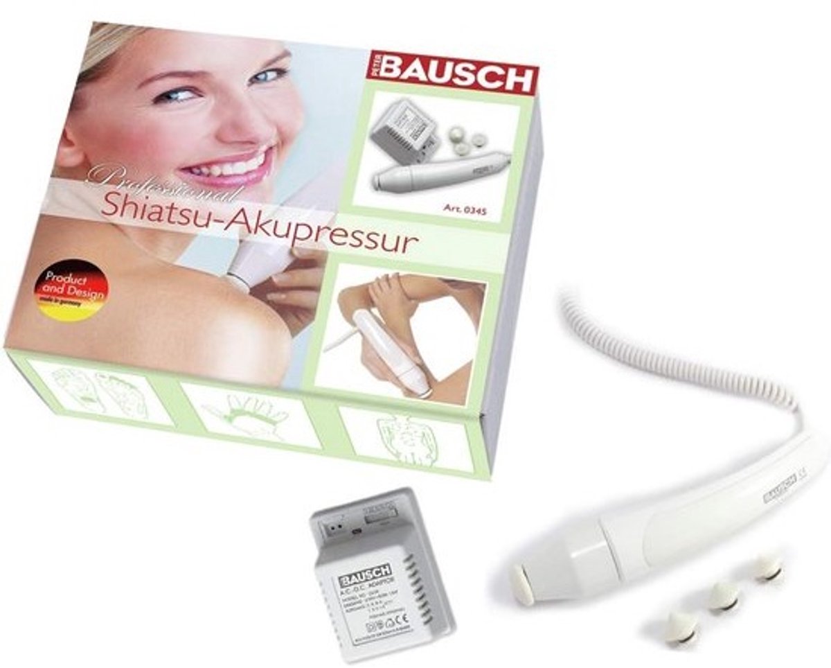 Shiatsu Acupressuurapparaat met 4 Opzetstukken en Koffer voor Thuisgebruik - Welzijn en Ontspanning