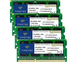 32GB DDR3L/DDR3 1600MHz RAM-module voor laptop - Upgrade geheugen 204-pins SODIMM