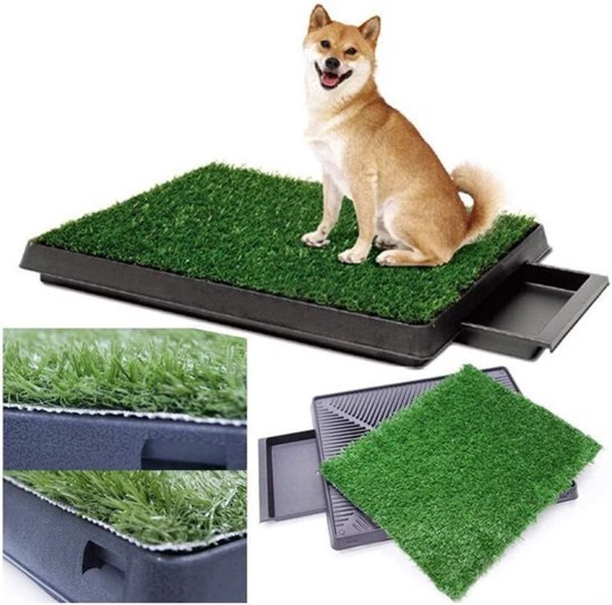 Honden Toilet Binnen en Buiten voor Puppy's en Oudere Honden - 63x50x7 cm