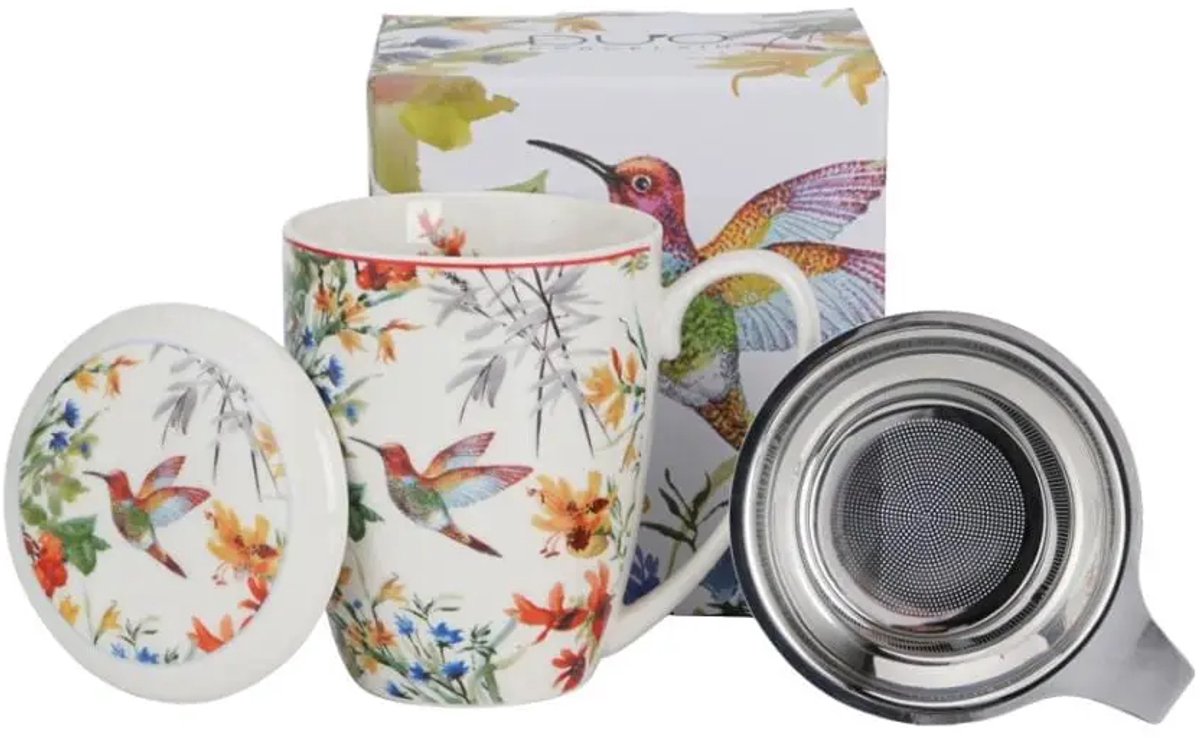 Duo Gifts Linnea Theeset - 360ml Porselein - Bloemen