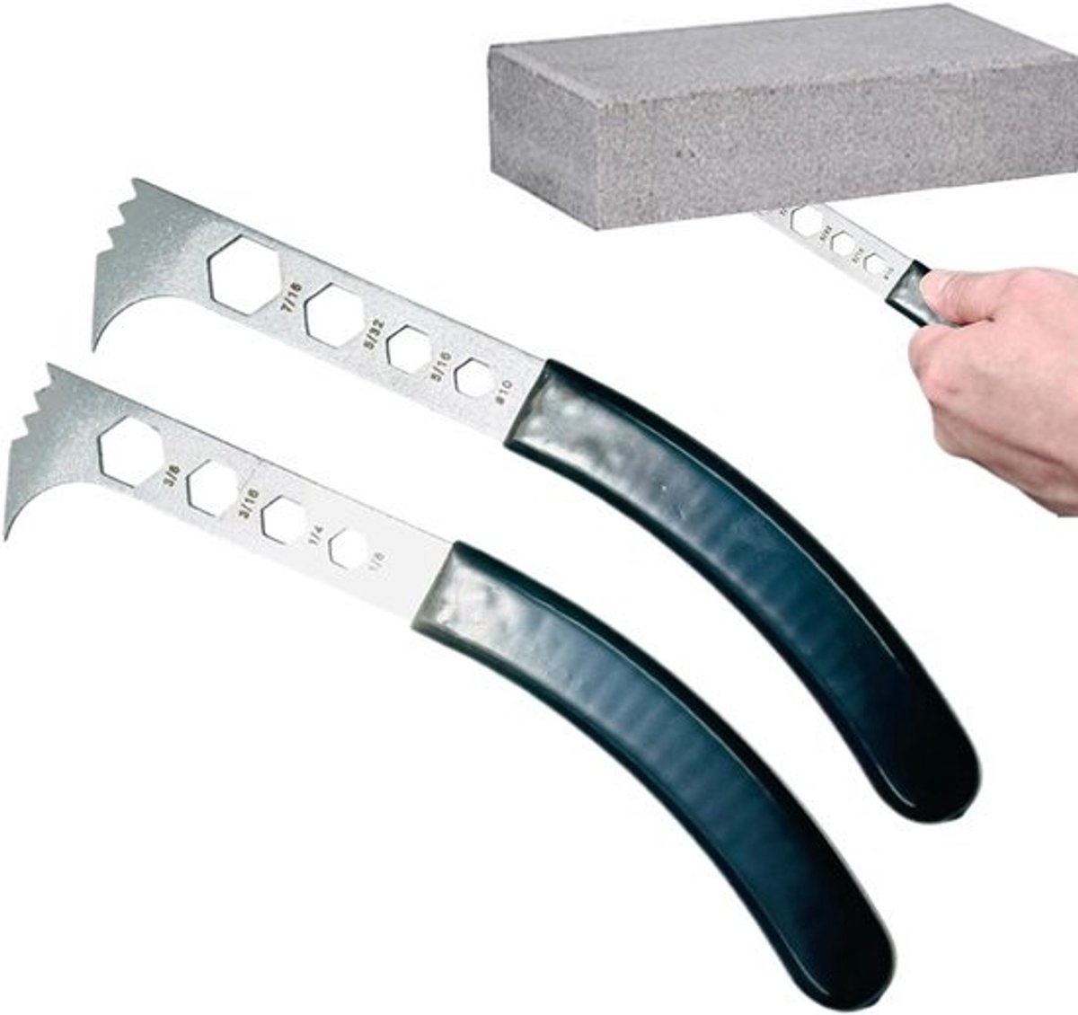 Tegel Verwijderaar Gereedschap - Steenverwijderaar Tegellifter - Stenen Verplaatsen Tuin - Ergonomisch Gebogen Handvat - 23x3cm