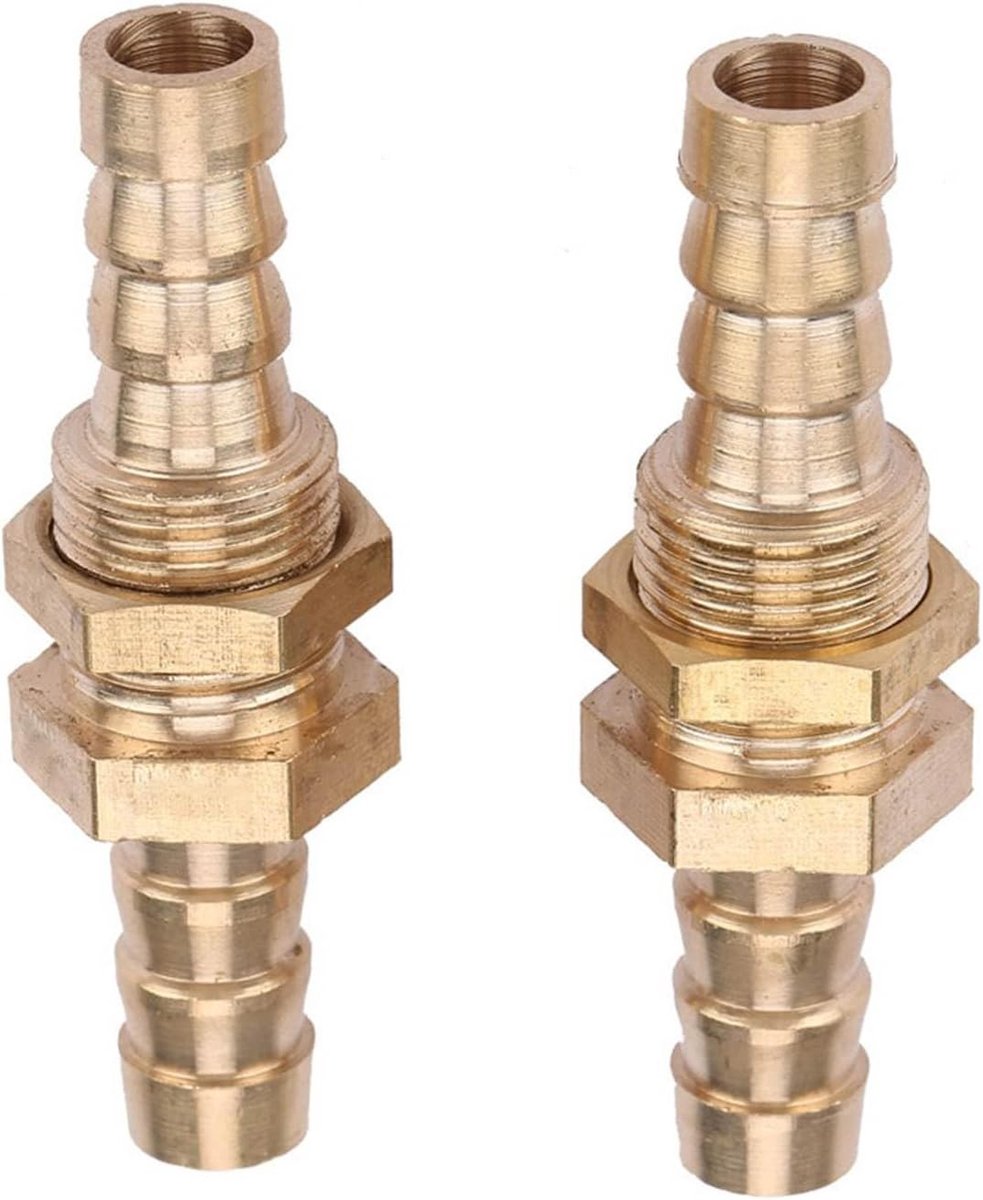Rechthoekige Messing Bulkhead Fitting voor Slangen - 6/8/10/12/14mm Aansluitingen voor Water, Olie en Gas - 2 Stuks