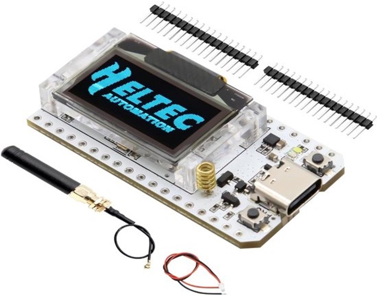 Ontwikkelingskaarten voor Lora module met OLED-display, USB-antenne, WLAN en Bluetooth