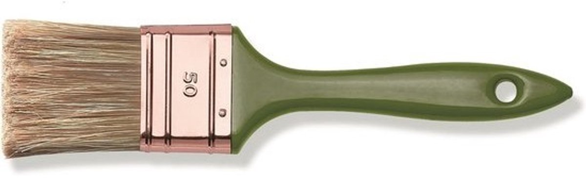 Platte glazuurkwast 70 mm - hoogwaardige mengborstel met hardhouten steel