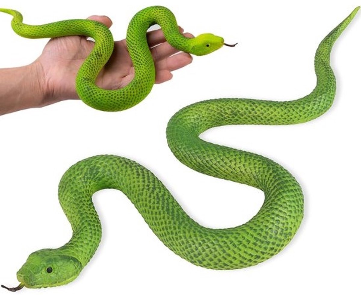 Nep Slang Speelgoed - Rubber Slang - Tuin Beveiligen - Realistisch Ontwerp - 30 cm - Groen